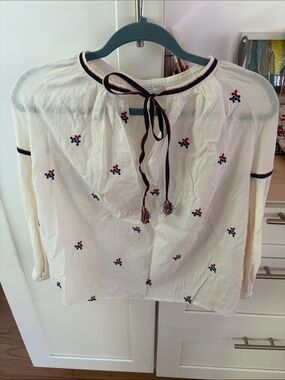 Lucky brand top with embroidery